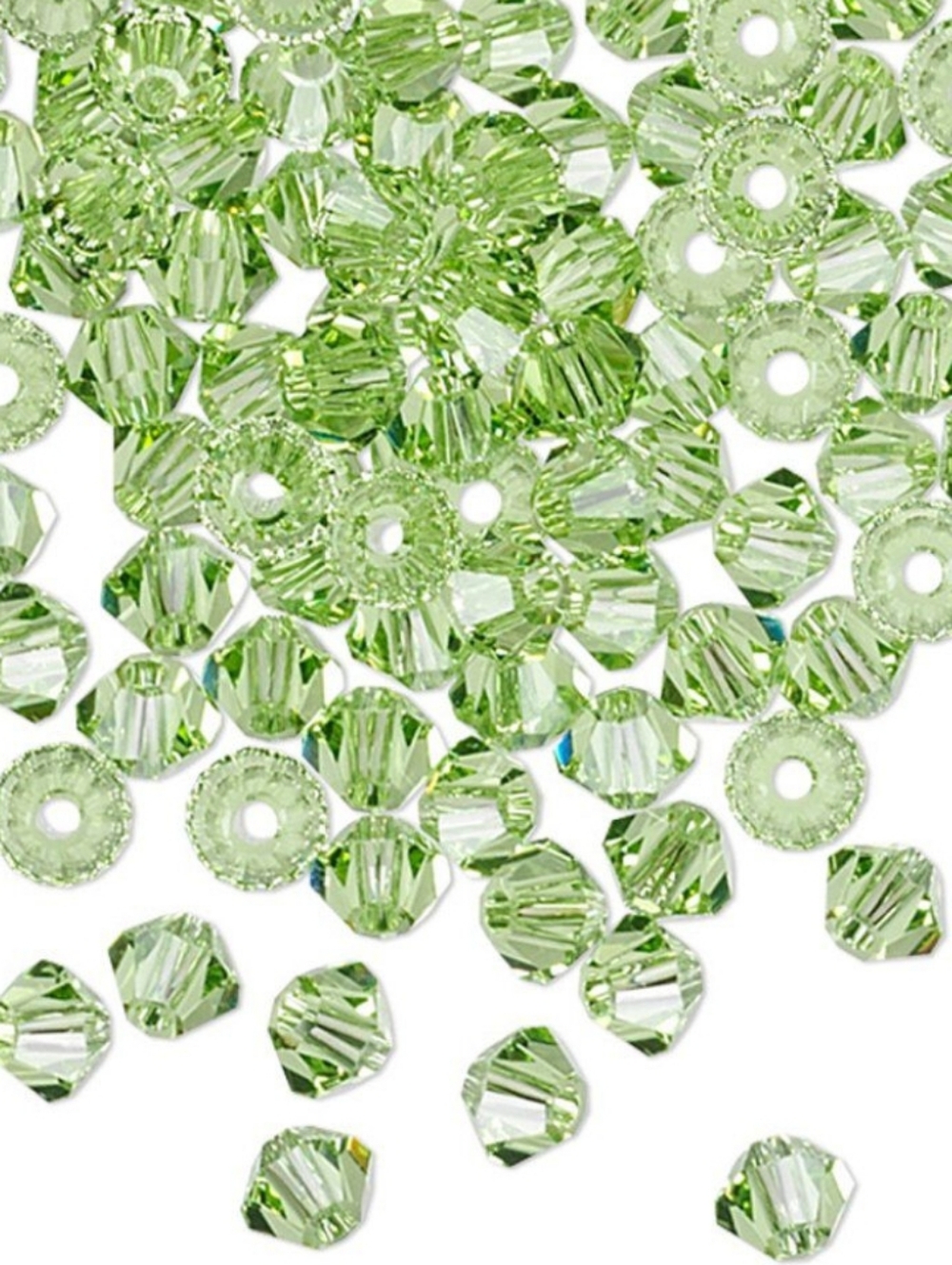 1440 Swarovski Peridot 5301 Bicone Beads 3mm Transparent